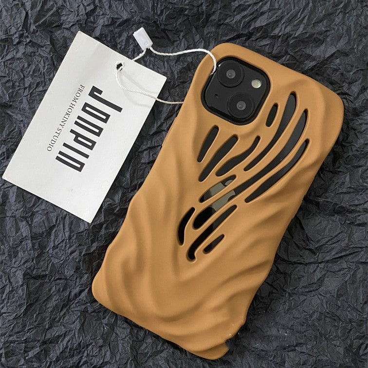 Elevate Your Style with the Titanium Gray Wind Hollowed Out Phone Case