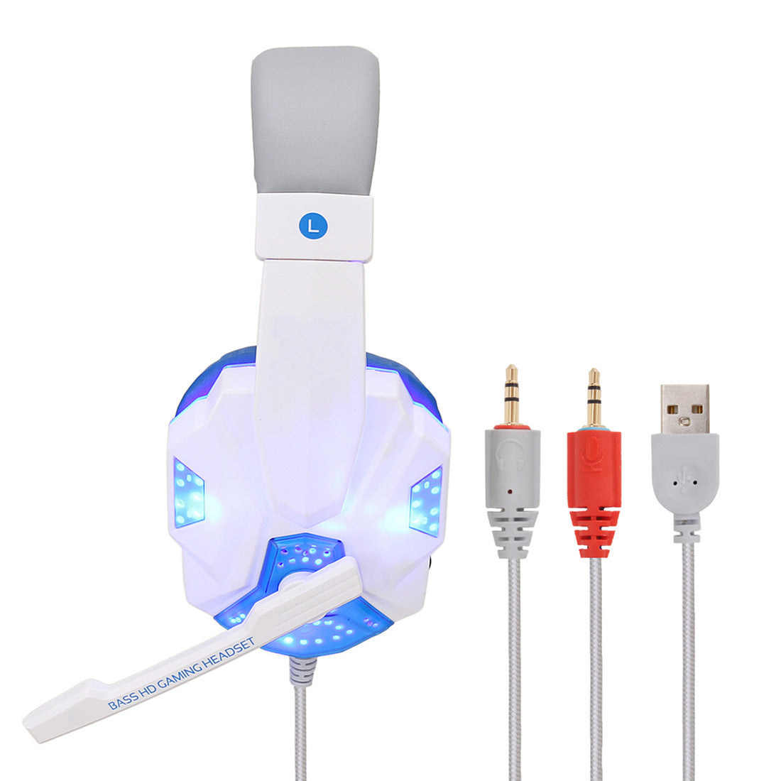 Gaming 7.1 Wire-controlled ight-emitting Headphones