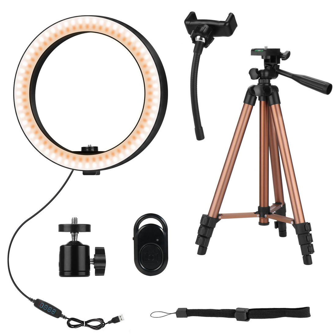 Desktop ring light tripod