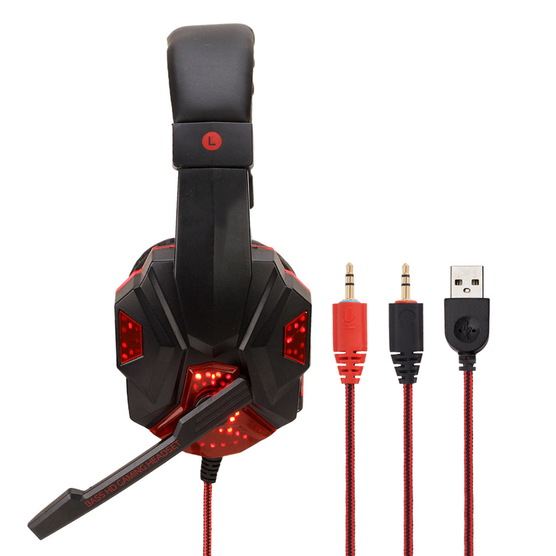 Gaming 7.1 Wire-controlled ight-emitting Headphones